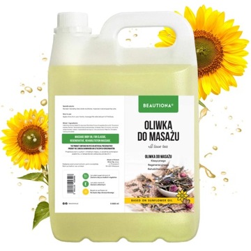 OLIWKA DO MASAŻU I LOVE TEA BIAŁA HERBATA OLEJ SŁONECZNIKOWY 5 L