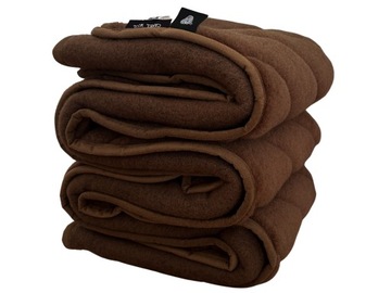 KOC WEŁNIANY CAMEL BROWNIE PASY 160X200 – NATURALNA WEŁNA WIELBĄDZIA