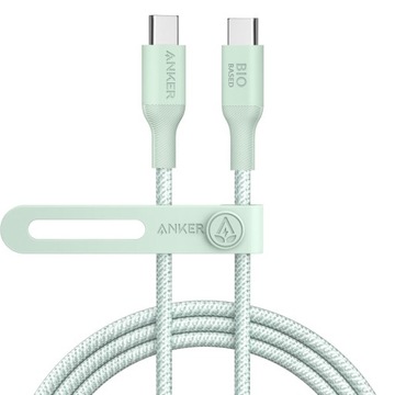 Kabel Anker 544 Bio-Nylon USB-C do USB-C 1.8m 140W zielony