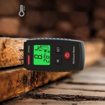 Cyfrowy miernik wilgotności typu pin, detektor wycieków wody tester wilgoci