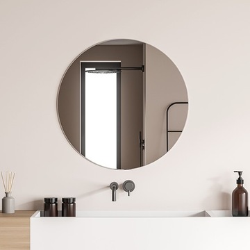 Okrągłe lustro ścienne, lustro łazienkowe Ø80 cm