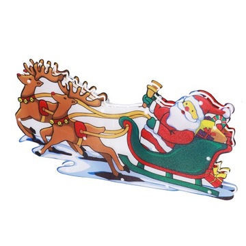 Светодиодный рождественский свет в санях с узором Санта-Клауса