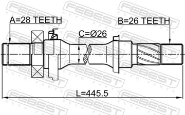 0512-DC5 FEBEST POLOOSA PRAVÁ MAZDA DEMIO DY 2002-2005 JP