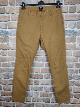 H&M Jeansowe MUSZTARDOWE SPODNIE CHINO rozm 48