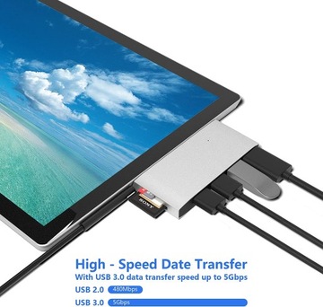 Концентратор 6 в 2 Microsoft Surface Pro 4/5/6
