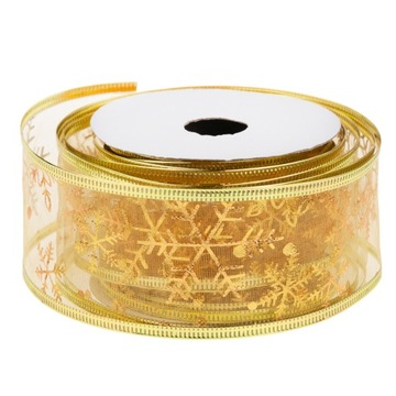 ЛЕНТА ДЕКОРАТИВНАЯ ЛЕНТА РОЖДЕСТВЕНСКИЙ ПОДАРОК ​​5СМ 2,7М 2 цвета