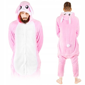 KRÓLIK PIŻAMA KIGURUMI KOMBINEZON ONESIE M