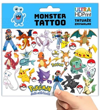 МОЮЩИЕСЯ ВРЕМЕННЫЕ ТАТУ ДЛЯ ДЕТЕЙ ДЕТСКИЕ ПОКЕМОНЫ ОРИГИНАЛЬНЫЕ ДИЗАЙНЫ