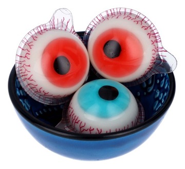Trolli Żelki Oczy Pop Eye Gałki Owocowe Box 60szt. Halloween Oko 1128g DE