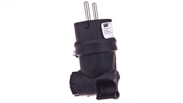 Wtyczka gumowa kątowa 10/16A 2P+Z 230V UNI-SCHUKO