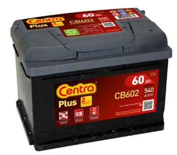Akumulator Centra Plus 60Ah 540A CB602 P+ plus