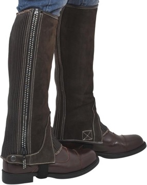 CH41 Czapsy Jeździeckie SKÓRA NUBUK Riders 43-45cm