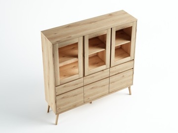 Kredens K1 Madryt 160x170x45 DZIKI DĄB RUSTIK OLEJ
