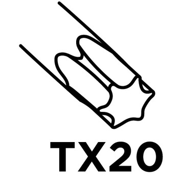 Ударные биты TX20 x 25 мм, 20 шт.