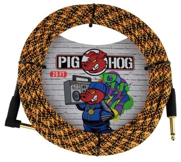 Kabel Instrumentalny - Pig Hog PCH20GORR Orange Graffiti Łamany