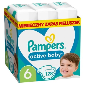 Pampers Pieluchy Active Baby Rozmiar 6 128 szt.