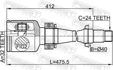 KLOUB LESK 0111-CDT220RH FEBEST TOYOTA AVENSIS