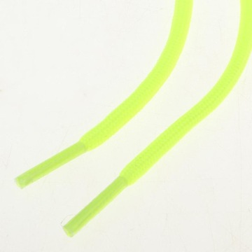 Okrągłe sznurówki do butów lekkoatletycznych dla fluorescencyjnej zieleni