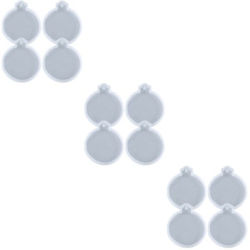 Formy do breloków z żywicy Silikonowe okrągłe formy do tabliczek