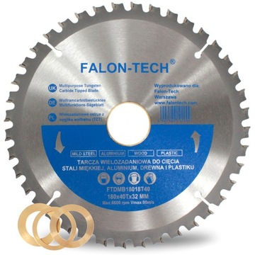 TARCZA PIŁA WIELOZADANIOWA TCT FALON-TECH 180 40z