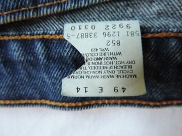 LEVI'S 922 JEANSY TEPERED FIT DUŻE R.49