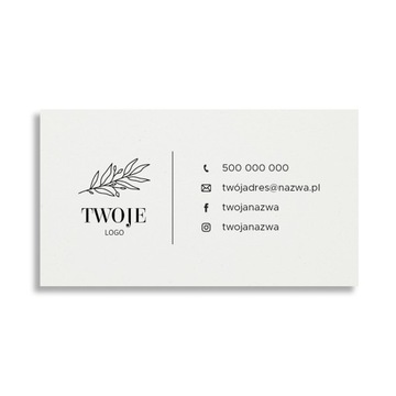 100 szt Eko wizytówki białe 250g + projekt