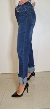 SPODNIE JEANSY DAMSKIE BLUE SHADOW WYSZCZUPLAJĄCE 36