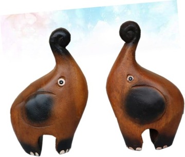 1 пара настольных украшений, скульптура слона, деревянные фигурки слонов, рука