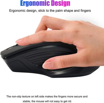 Беспроводная бесшумная мышь 2,4G, 2400 точек на дюйм