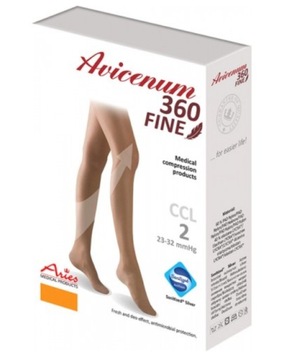 Pończochy Aries Avicenum 360 FINE, L Normal, beż