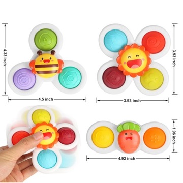 ДЕТСКИЕ ОБРАЗОВАТЕЛЬНЫЕ ИГРУШКИ СЕНСОРНЫЙ СПИНЕР, 3 ШТ ИГРУШКИ ДЛЯ МАЛЫШЕЙ