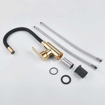 BATERIA KUCHENNA NABLATOWA DAX GIĘTKA CZARNA WYLEWKA PODSTAWA ZŁOTA