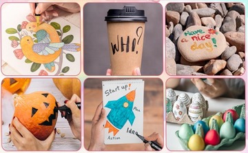 Акрильные маркеры фламастеры для рисования камней стеклянной одежды 24