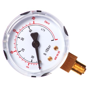 MANOMETR WSKAŹNIK PRZEPŁYWU Ar/Co2 20 l/min 1/8