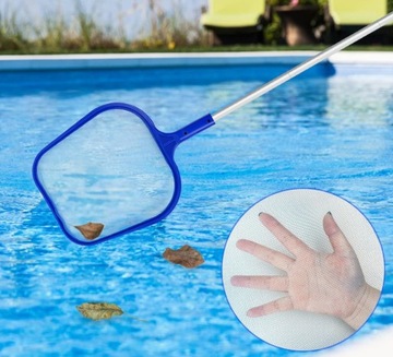 SITKO PODBIERAK SIATKA DO CZYSZCZENIA BASENU Z DRĄŻKIEM REGULOWANY BASEN