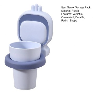 Подставка для зубных щеток, очаровательный мультяшный редис, настенная чашка для зубной щетки