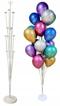 DUŻY WYSOKI STOJAK NA BALONY STELAŻ UCHWYT DEKORACJA XXL 130CM NA13 BALONÓW