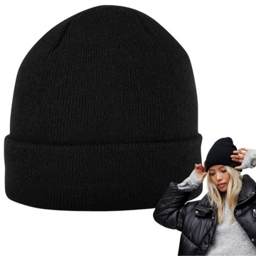 УНИСЕКС КЛАССИЧЕСКАЯ ОСЕНЬ-ЗИМА УНИВЕРСАЛЬНАЯ УТЕПЛЕННАЯ ШАПКА-БИНИ, ТОЛСТАЯ