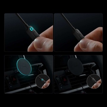 Индуктивное автомобильное зарядное устройство MagSafe 15W USB 25W Baseus CW01 - черный