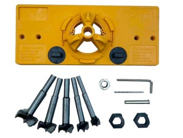 ШАБЛОН ДЛЯ СВЕРЛЕНИЯ ОТВЕРСТИЙ ПОД ПЕТЛИ + набор сверл - Kraft&Dele