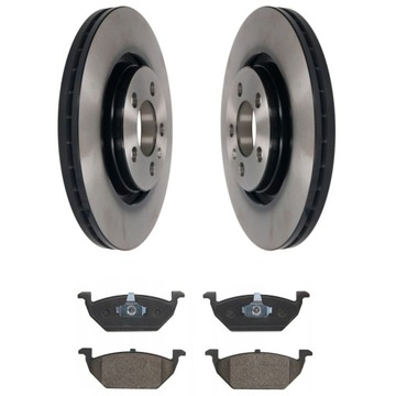 TARCZE HAMULCOWE + KLOCKI PRZÓD AUDI A3 VW GOLF IV