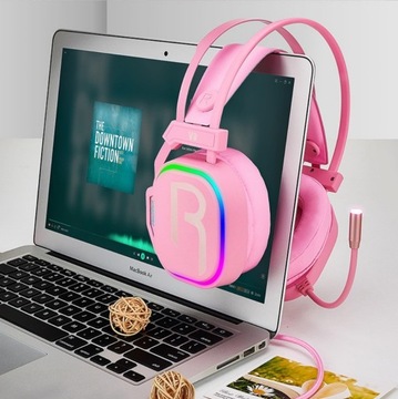 ИГРОВЫЕ НАУШНИКИ USB-МИКРОФОН RGB ПОДСВЕТКА
