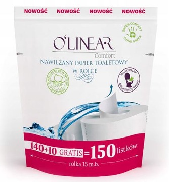 OLINEAR NAWILŻANY PAPIER TOALETOWY W ROLCE ZAPAS