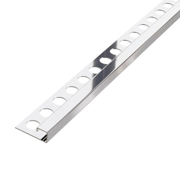 Listwa kwadratowa ozdobna srebrny poler 10,5mm
