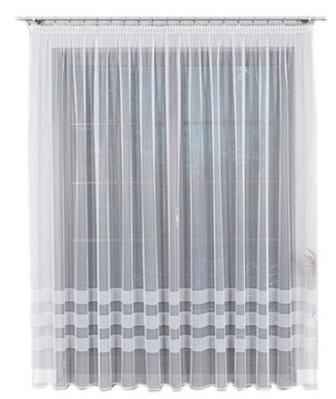 Firana gotowa 000282 wys 240x250cm żakard taśma