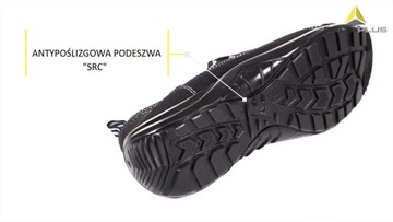 ЛЕГКАЯ ЗАЩИТНАЯ РАБОЧАЯ ОБУВЬ DELTA PLUS MIAMI S1P SRC ЧЕРНАЯ, РАЗМЕР 37