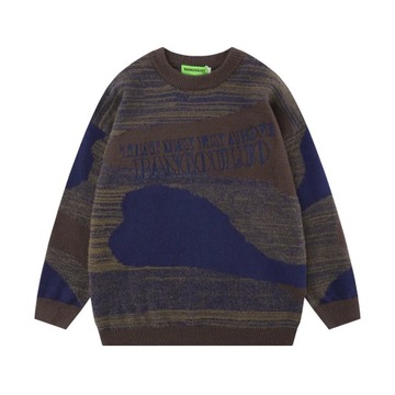Men Patchwork Printing Pullover Harajuku High Stre