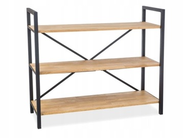 REGAŁ METAL BRĄZ DĄB STYL SCANDI 52x48/147 cm
