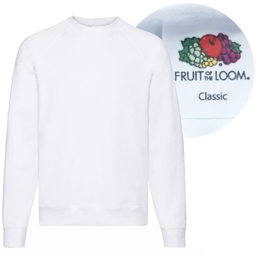 MĘSKA BLUZA GRUBA SOLIDNA FRUIT BIAŁA XXL