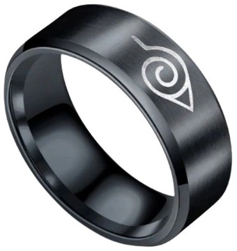 Pierścień, Sygnet Naruto Konoha znak ze Stali